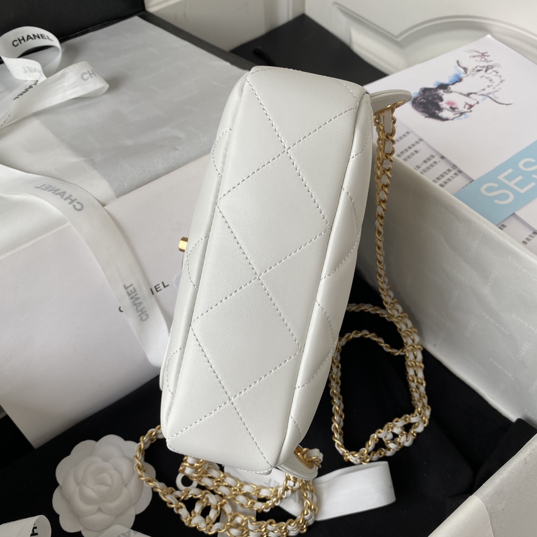 Lambskin Mini Backpack AS3884 White